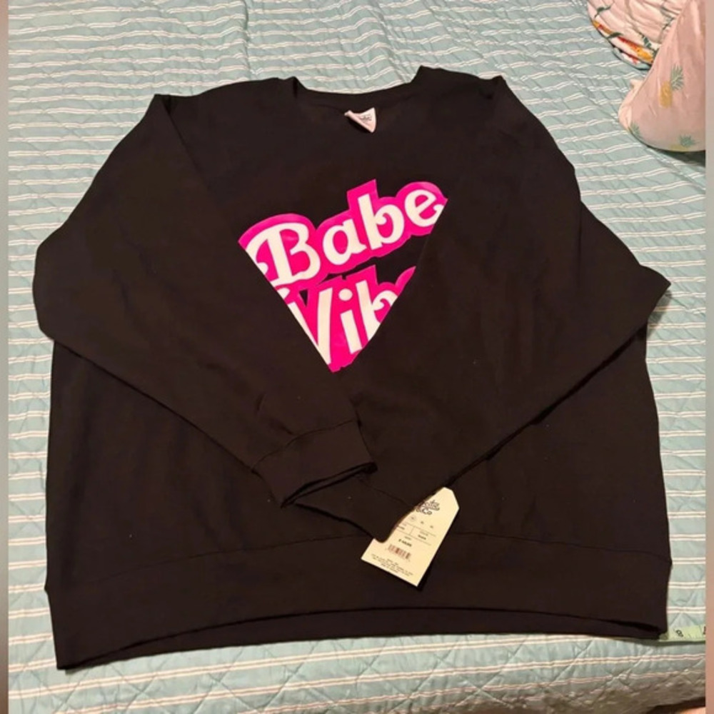 Oversized “Babe Vibes” Cozy Crewneck Sweater| Brand New with Tags 3X